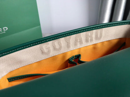 BELVEDERE II BAG 28 IN GREEN GOYARDINE CANVAS