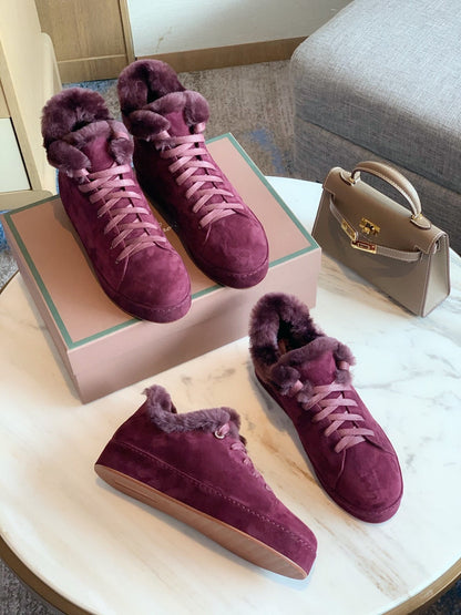 LP WINTER NUAGES SNEAKERS MULBERRY LAMBSKIN
