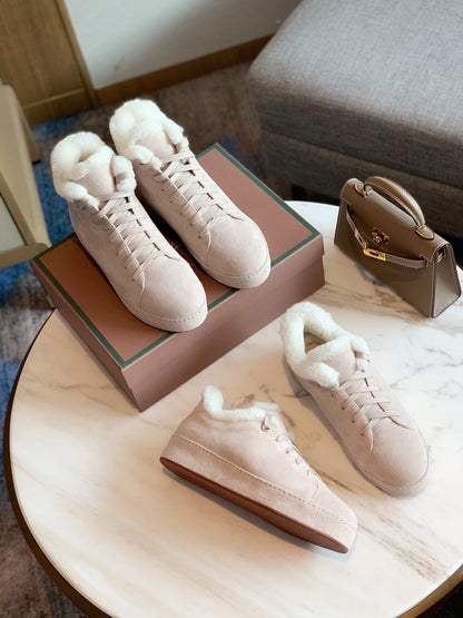 LP WINTER NUAGES HIGH SNEAKERS CREAMY WHITE LAMBSKIN