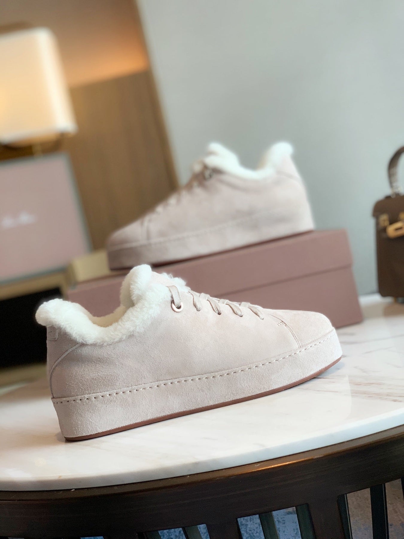 LP WINTER NUAGES SNEAKERS CREAMY WHITE LAMBSKIN