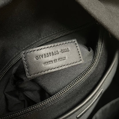 CITY BACKPACK 41 IN BLACK CANVAS, NYLON AND LEATHER