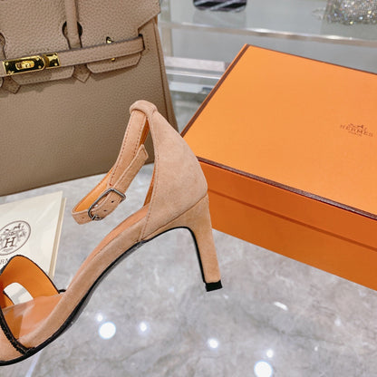 PREMIERE 70 SANDAL IN ORANGE PASTEL SUEDE