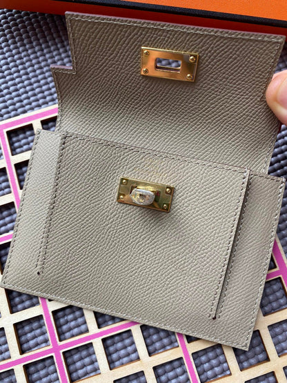 HM Kelly Pocket 13.5 Light Brown Epsom Ghw