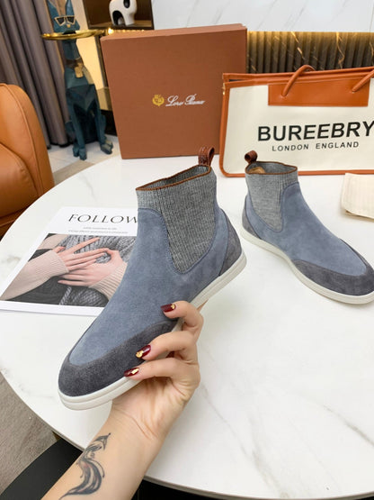 LP CHARMS ANKLE BOOTS GRAY CASHMERE FABRIC
