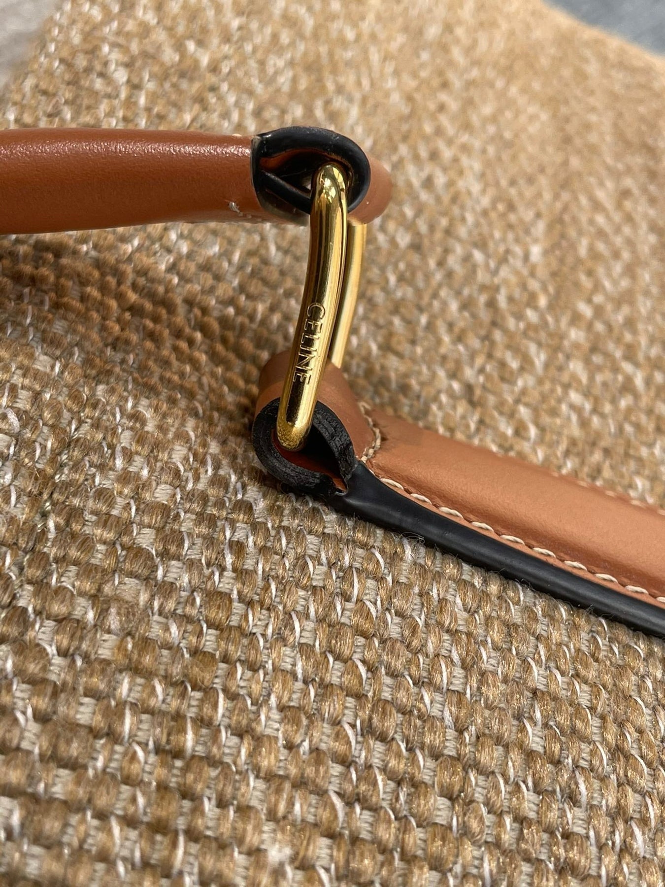 CABAS 44 PRINTED CANVAS BROWN WHITE TOTE