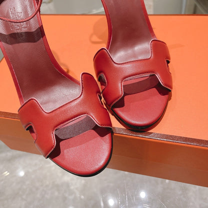 PREMIERE 115 SANDAL IN CHERRY RED CALFSKIN