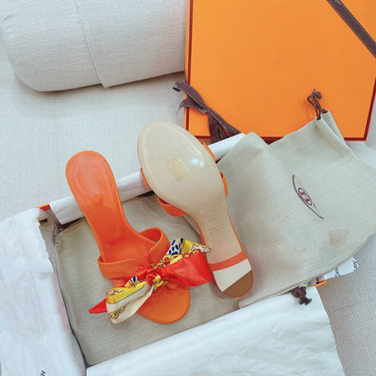 0asis Sandal Epsom Calfskin Orange