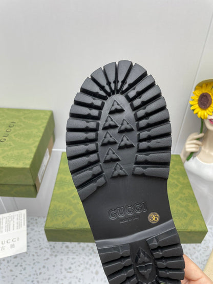 GG PLATFORM PERFORATED G SANDAL BLACK IP FOAM