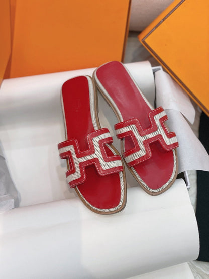 Oran Sandal Red Leather