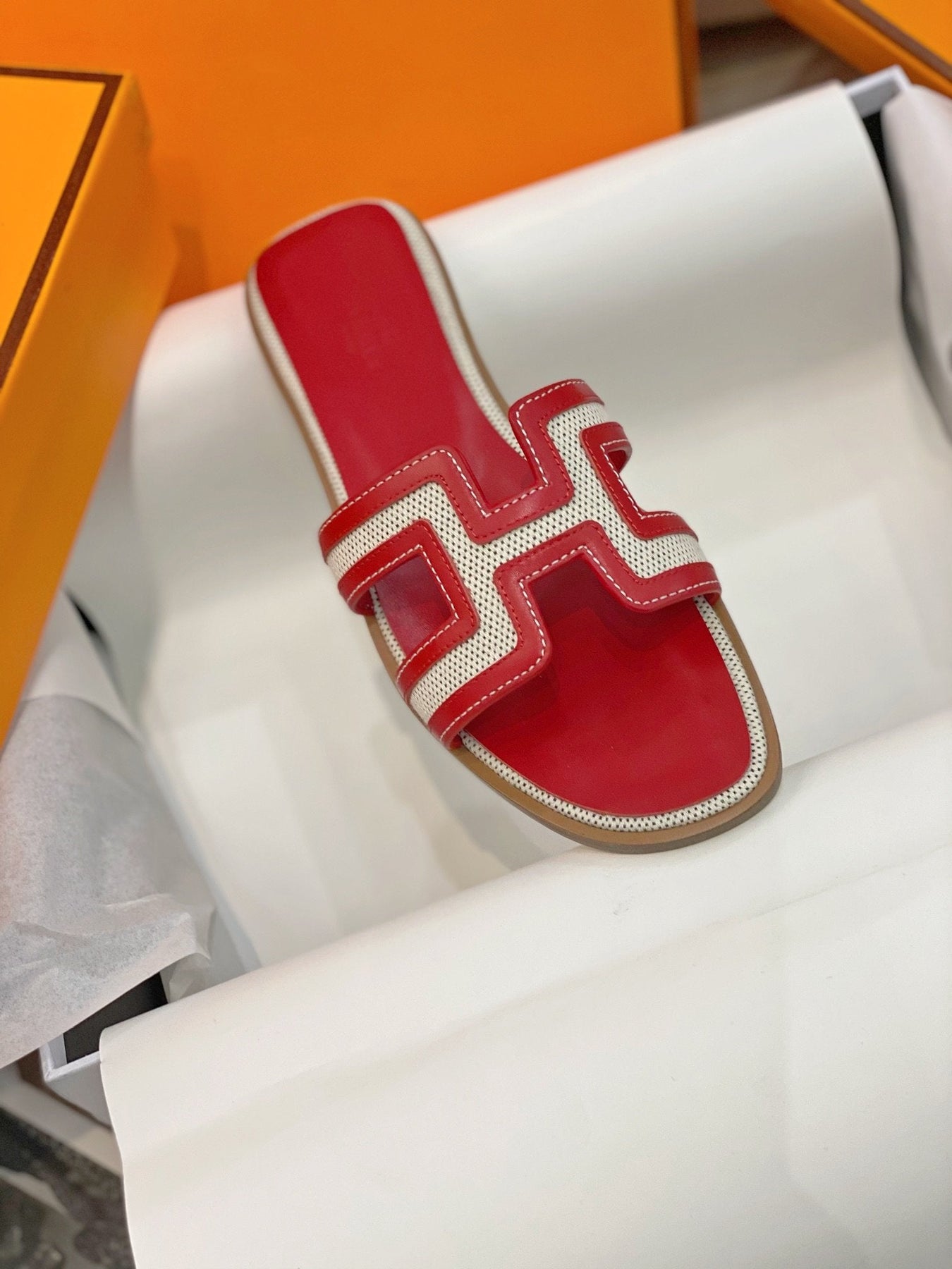 Oran Sandal Red Leather