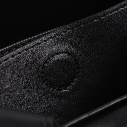 PRA 18 DYNAMIQUE LOGO TOTE BAG IN BLACK CALFSKIN