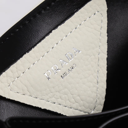 PRA 18 DYNAMIQUE LOGO TOTE BAG IN WHITE CALFSKIN