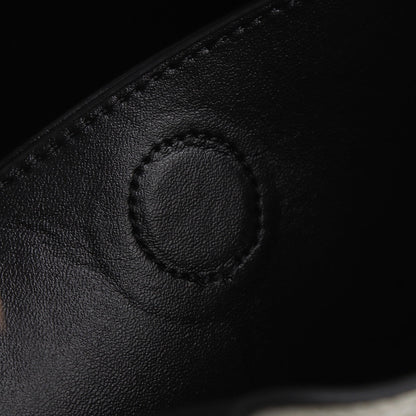 PRA 18 DYNAMIQUE LOGO TOTE BAG IN WHITE CALFSKIN