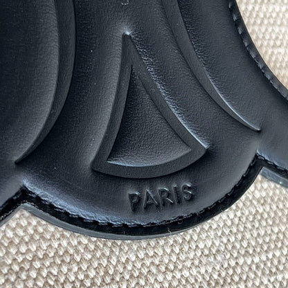 BUCKET CUIR TRIOMPHE 24 BLACK WHITE CALFSKIN