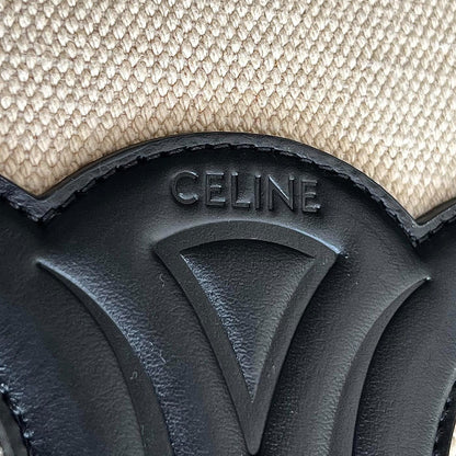 BUCKET CUIR TRIOMPHE 24 BLACK WHITE CALFSKIN