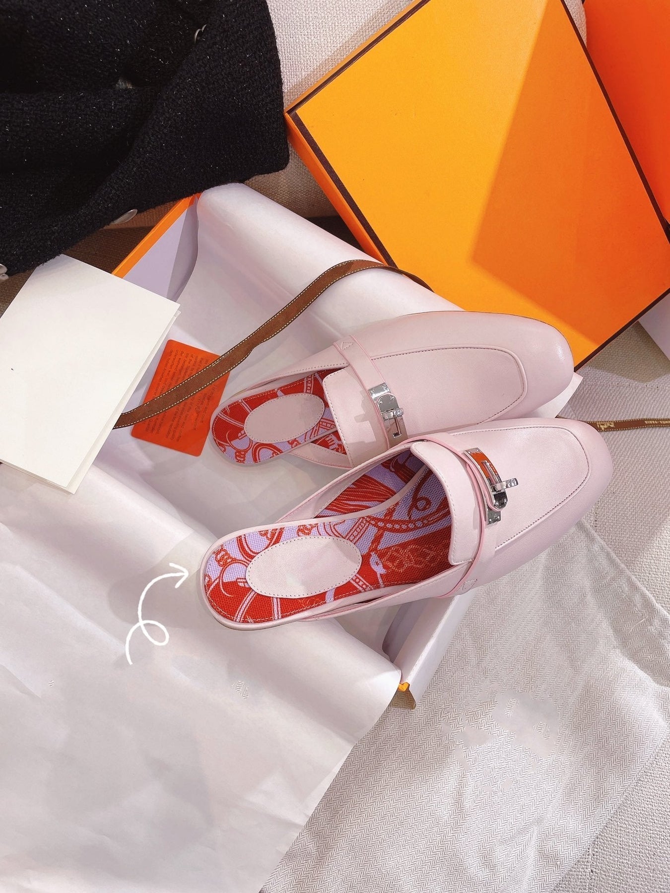 OZ Mule Pink Calfskin