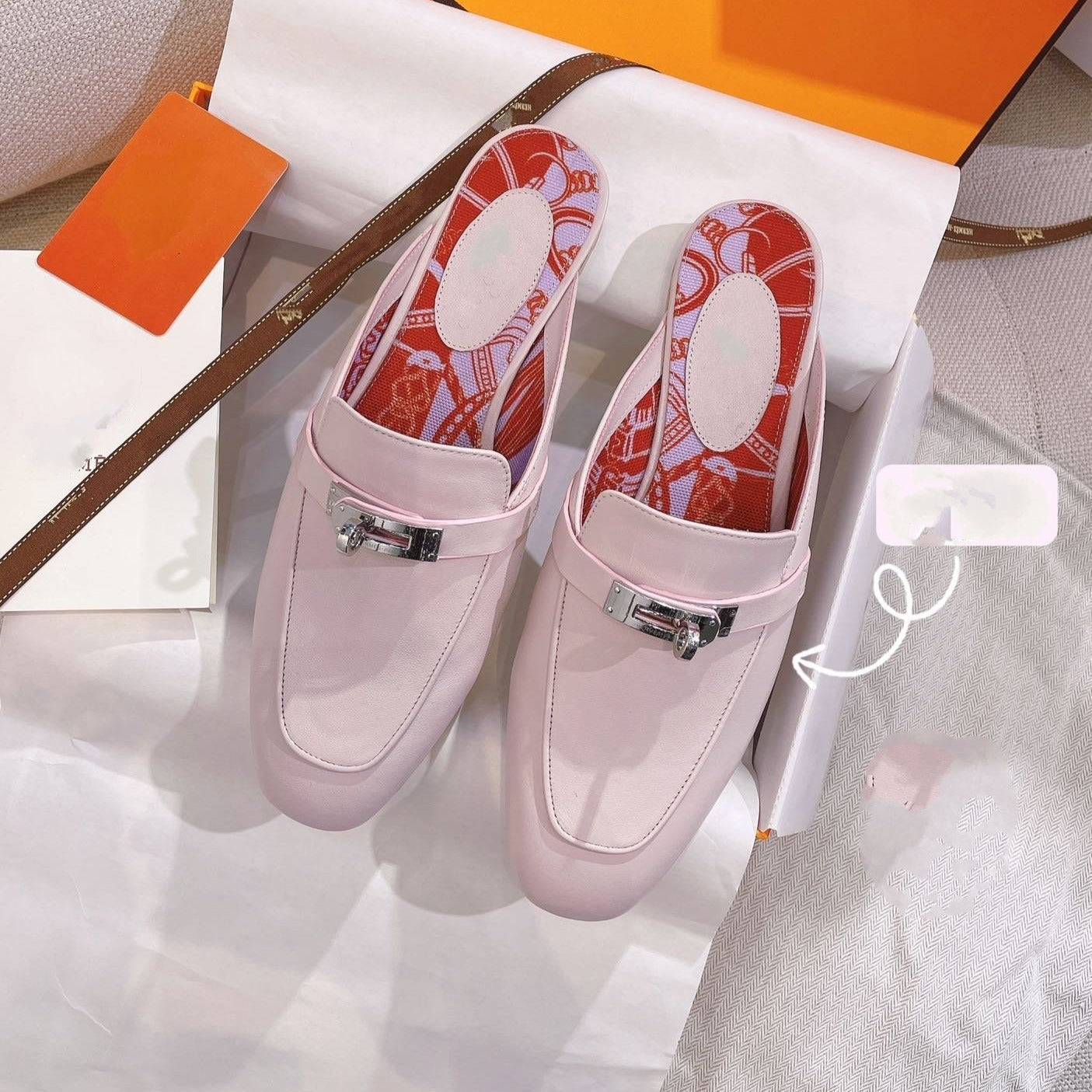 0Z Mule Pink Calfskin