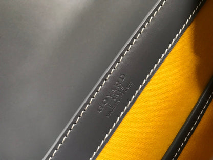 SAÏGON PM BAG 28 IN GREY GOYARDINE CANVAS AND CALFSKIN