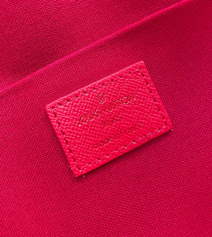 FÉLICIE POCHETTE 21 IN BROWN DAMIER EBENE COATED CANVAS GOLD HARDWARE