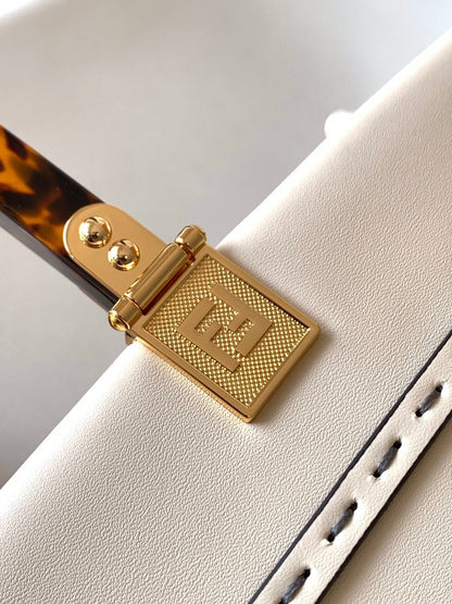 Fend Sunshine Medium Bag 35 White Leather