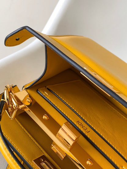 Peekaboo ISeeU Petite 20 Bag Yellow Lambskin Ghw