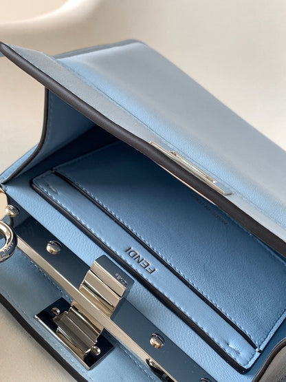 Peekaboo ISeeU Petite 20 Bag Baby Blue Lambskin Shw