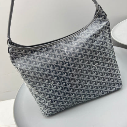 HOBO BOHÈME 34 IN GREY GOYARDINE CANVAS AND CALFSKIN