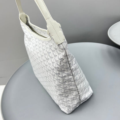 HOBO BOHÈME 34 IN WHITE GOYARDINE CANVAS AND CALFSKIN