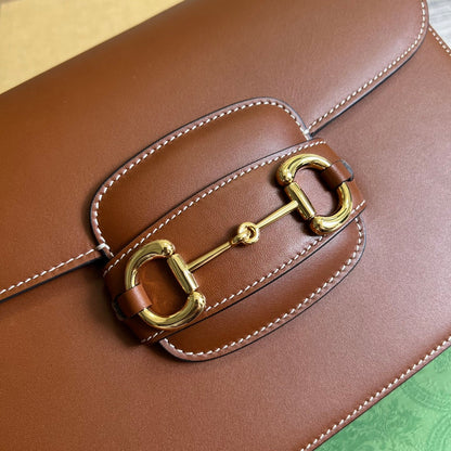 GG HORSEBIT 1955 MINI BAG 25 IN CINNAMON BROWN CALFSKIN