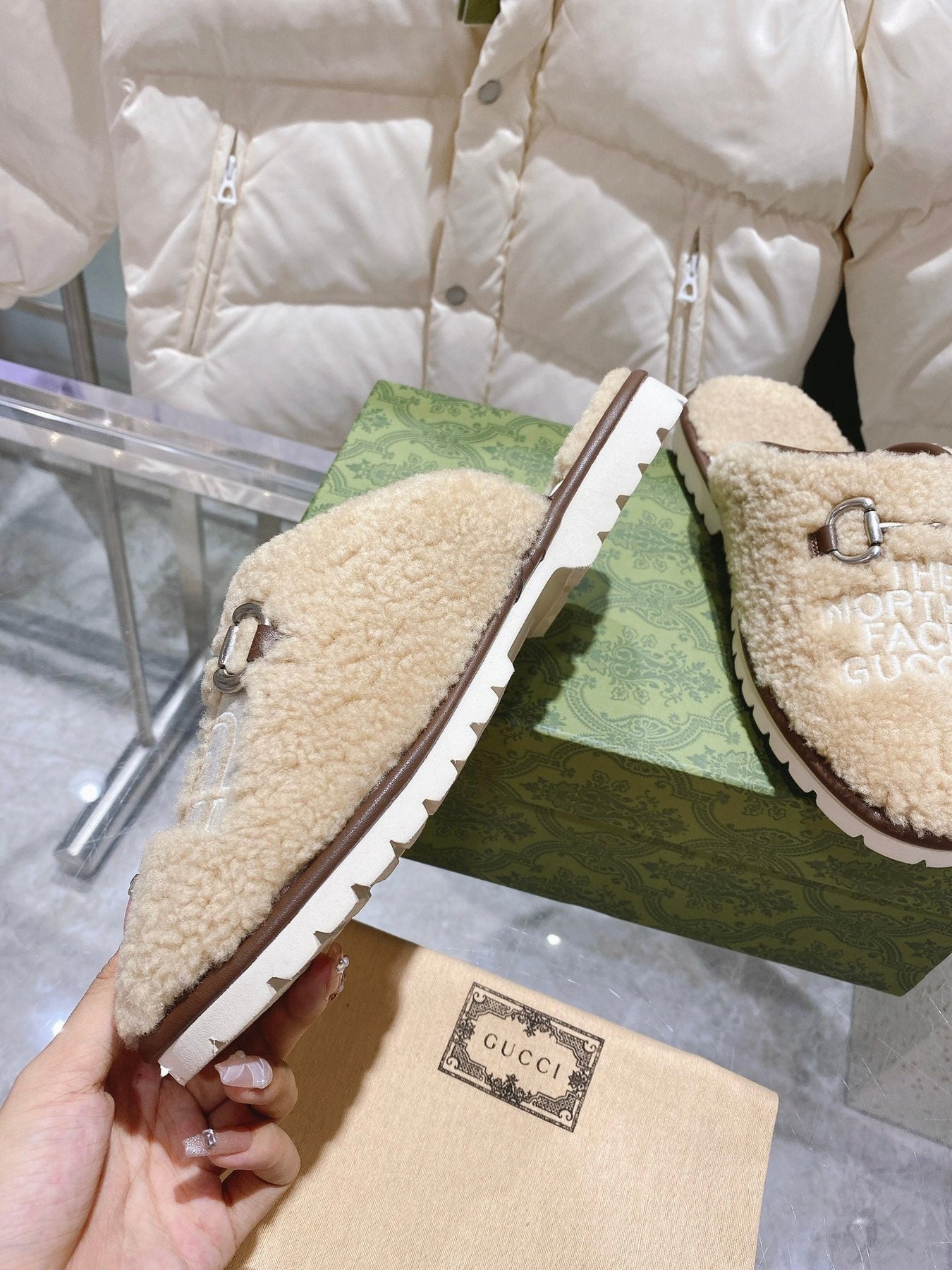 GGxTHE NORTH FACE HORSEBIT MULE IN BEIGE WOOL