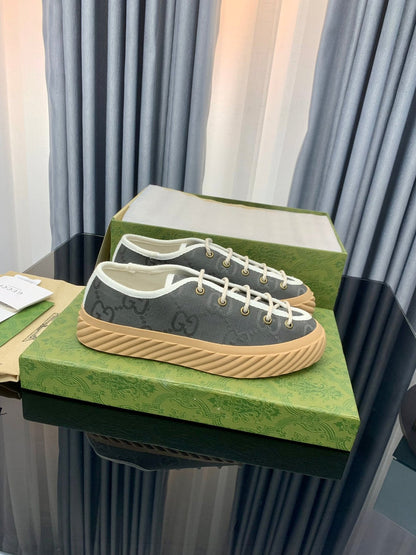 GG UNIQUE SNEAKER THICK-SOLE LEAD CANVAS