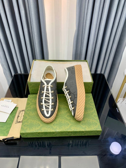 GG UNIQUE SNEAKER THICK-SOLE LEAD CANVAS