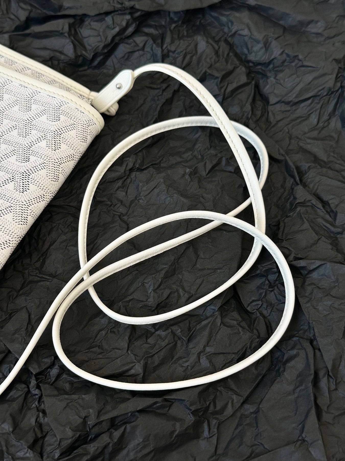 PLUMET POCKET WALLET 20 IN WHITE GOYARDINE CANVAS AND LAMBSKIN TRIM