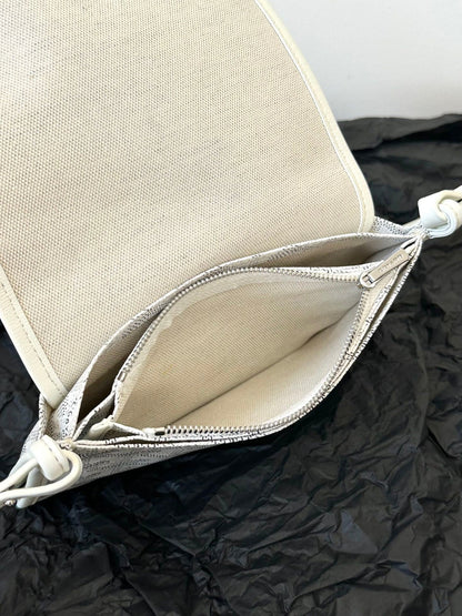 PLUMET POCKET WALLET 20 IN WHITE GOYARDINE CANVAS AND LAMBSKIN TRIM