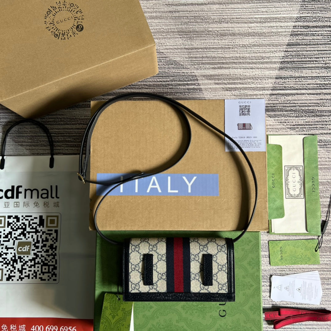 MINI 19 OPHIDIA BAG IN BLACK CALFSKIN AND BEIGE CANVAS