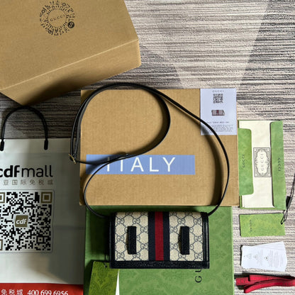 MINI 19 OPHIDIA BAG IN BLACK CALFSKIN AND BEIGE CANVAS