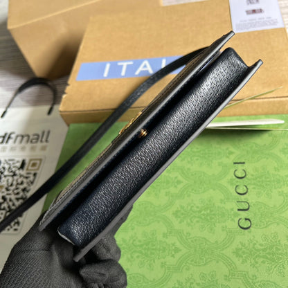 MINI 19 OPHIDIA BAG IN BLACK CALFSKIN AND BEIGE CANVAS