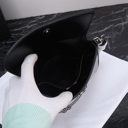 PRA 23 BAG IN BLACK CALFSKIN SILVER HARDWARE