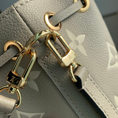 NANO NOÉ 16 IN GREY TOURTERELLE BICOLOR MONOGRAM EMPREINTE CALFSKIN