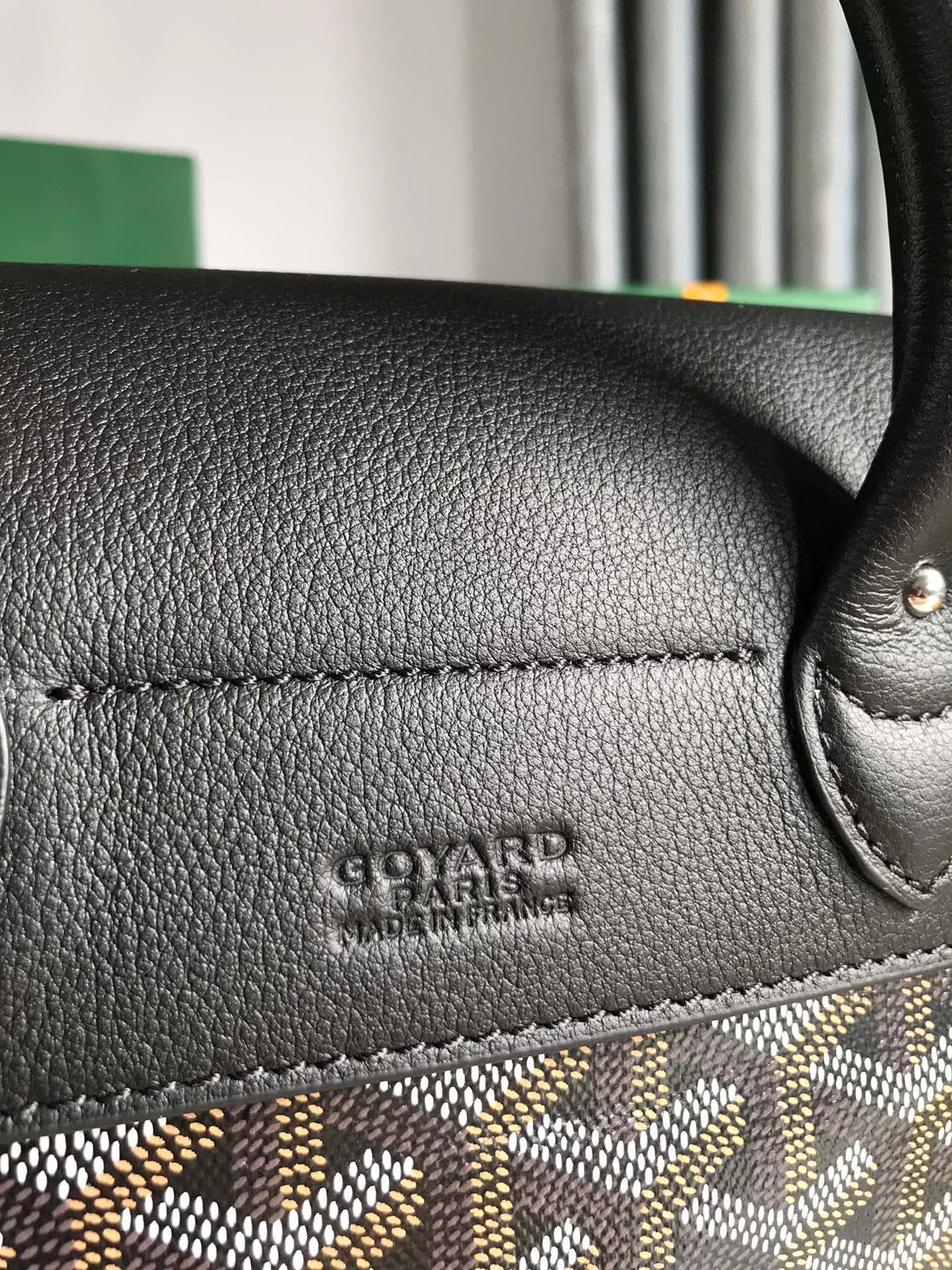 ALPIN MINI BACKPACK 21 IN BLACK LAMBSKIN AND GOYARDINE CANVAS