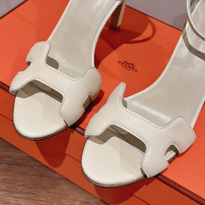 PREMIERE 105 SANDAL IN WHITE CREAM GRAINED CALFSKIN