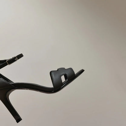 PREMIERE 105 SANDAL IN DARK GRAY CALFSKIN