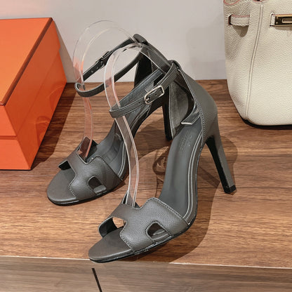 PREMIERE 115 SANDAL IN DARK GRAY CALFSKIN