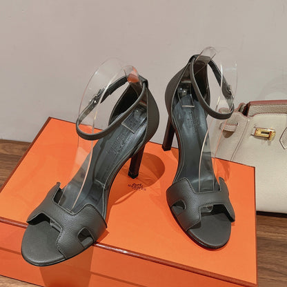 PREMIERE 115 SANDAL IN DARK GRAY CALFSKIN
