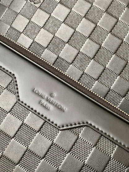 DAMIER CAMPUS BACKPACK 39 IN BLACK CALFSKIN AND CANVAS