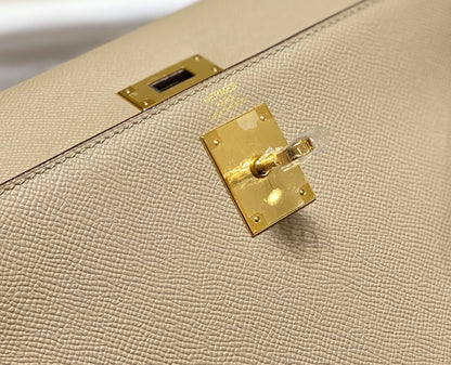 KELLY 28CM IN TRENCH EPSOM CALFSKIN GOLD HARDWARE