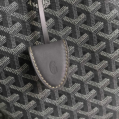 BELLECHASSE BIAUDE PM BAG 36 IN GRAY GOYARDINE CANVAS AND CALFSKIN TRIM