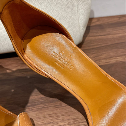 PREMIERE 115 SANDAL IN PEANUT BROWN CALFSKIN