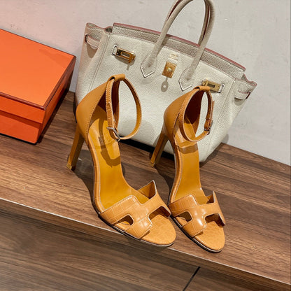 PREMIERE 115 SANDAL IN PEANUT BROWN CALFSKIN