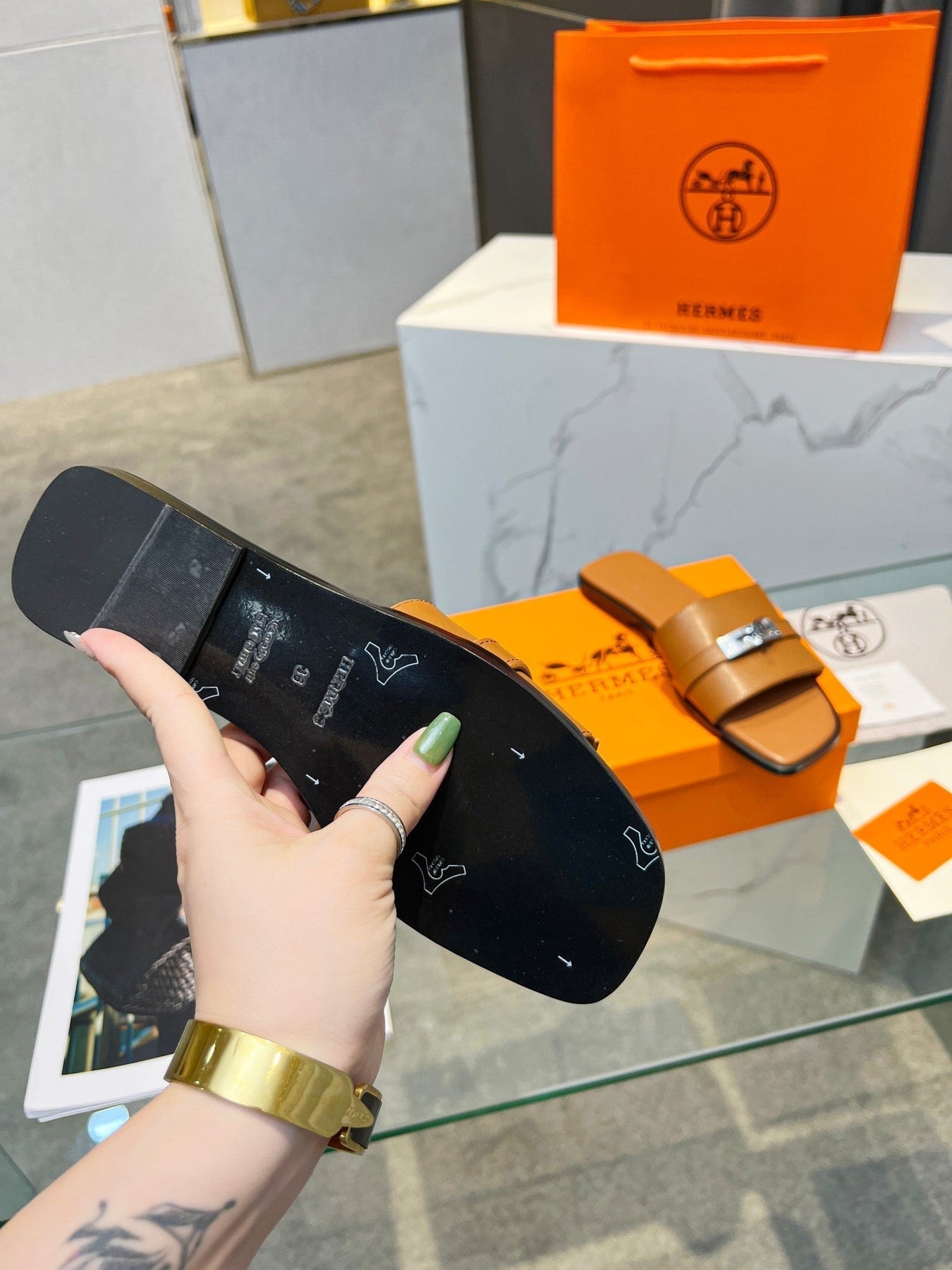 Giulia Sandal Tan Calfskin